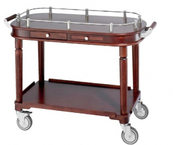 Тележка сервировочная Paderno 5889100 с 2 ящиками и полкой