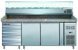 Купить стол холодильный cooleq pz2610tn-vrx380 гранит для пиццы на 428л, витрина (+2...+8) 7ящ/2дв. – цена от завода, доставка до двери | RuOborudovanie.ru