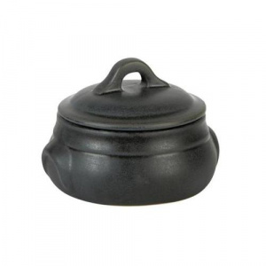 Горшок 0,425Л D11,5См H6См, с крышкой, керамика, Rustico Carbon C31275