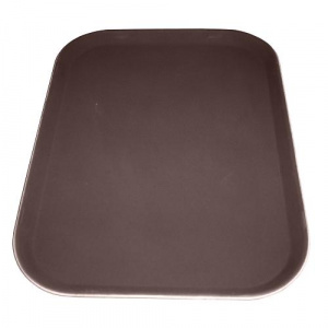 Поднос 27Х35см серия Jiwins Jw-R1014Ct-Br, коричневый, прорезиненный прямоугольный