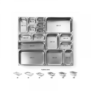 Гастроемкость FoodAtlas GN 2/1-40 нерж.сталь