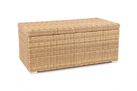 Сундук водонепроницаемый Порту из искусственного ротанга, цвет соломенный