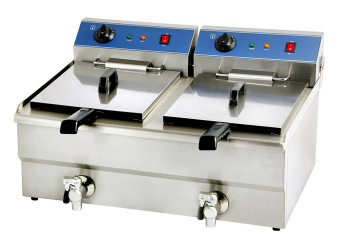 Фритюрница Kocateq BEF102V (2 ванны 10+10л) электрическая настольная