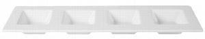 Менажница фарфор Cameo Square Accessory 4-Х секционная 40Х11,5СМ H2,9См 710-A344S