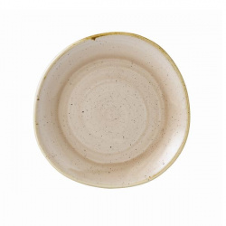 Купить тарелка мелкая "волна" 21см, без борта, stonecast, цвет nutmeg cream snmsog81 – цена от завода, доставка до двери | RuOborudovanie.ru