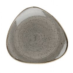 Купить тарелка мелкая треугольная 26,5см, без борта, stonecast, цвет peppercorn grey spgstr101 – цена от завода, доставка до двери | RuOborudovanie.ru