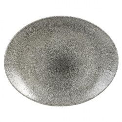 Купить блюдо овальное 31,7х25,5см, без борта, цвет raku quartz black, studio prints rkbqop121 – цена от завода, доставка до двери | RuOborudovanie.ru