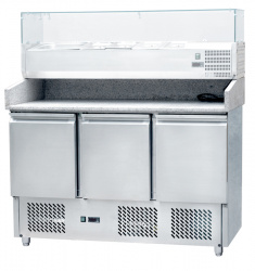 Купить стол для пиццы koreco s903pz (+5/+10) гранит.столеш., 3дв, gn1/1 – цена от завода, доставка до двери | RuOborudovanie.ru