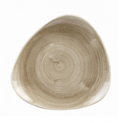 Купить тарелка мелкая треугольная 22,9см, без борта, stonecast patina, цвет antique taupe paattr91 – цена от завода, доставка до двери | RuOborudovanie.ru